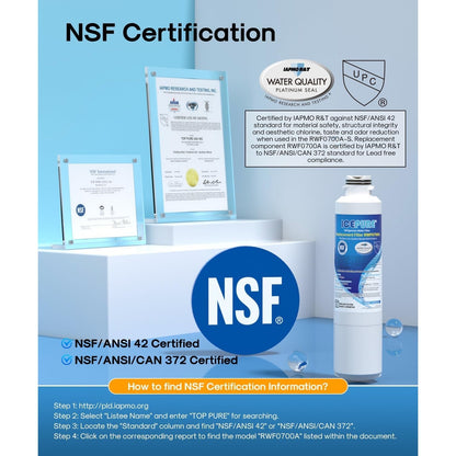 ICEPURE DA29-00020B Replacement For Samsung Water Filter HAF-CIN/EXP HAF-CIN DA29-00020B-1 RF28HMEDBSR RF263BEAESR RS25J500DSR RF263TEAESG RWF0700A HDX FMS-2 DA97-08006A-1 RF4287HARS RF28HFEDBSR 2PACK