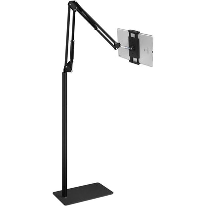 Tablet Floor Stand With 5LB Metal Base, Overhead Bed Phone Stand Angle Height Adjustable Holder, Universal Floor Stand Compatible With IPhone IPad Pro Air Mini, Samsung Tab, Kindle, E-Readers.