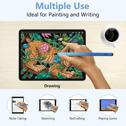 Stylus Pen For IPad 2018-2023 With Palm Rejection, Active Pencil (Gradient Blue)