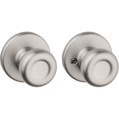 Kwikset Tylo Interior Passage Door Knob, Handle For Closet And Hallway Doors, Non-Locking Doorknob In Satin Nickel, With Microban Protection, 1 Count (Pack Of 1).