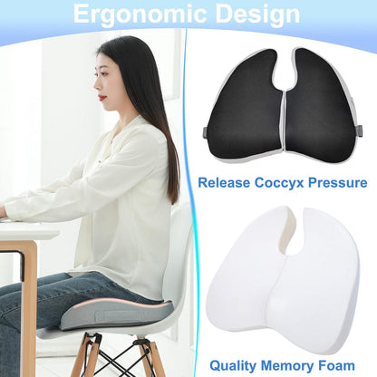 Travel Seat Cushion For Airplane, Small Foldable Hemorrhoid Pillow