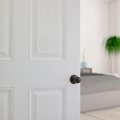 Kwikset Polo Interior Privacy Door Knob With Lock, Door Handle ForBathroom-Brown