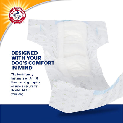 Arm & Hammer Disposable Female Dog Diapers, Medium, 12 Count, 6-Pack