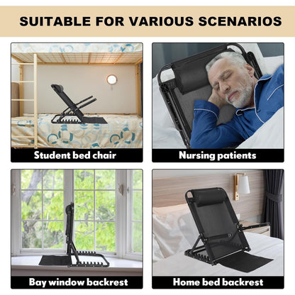 GlikCeil Adjustable Lifting Bed Backrest With Armrest Large Folding Bed Rest