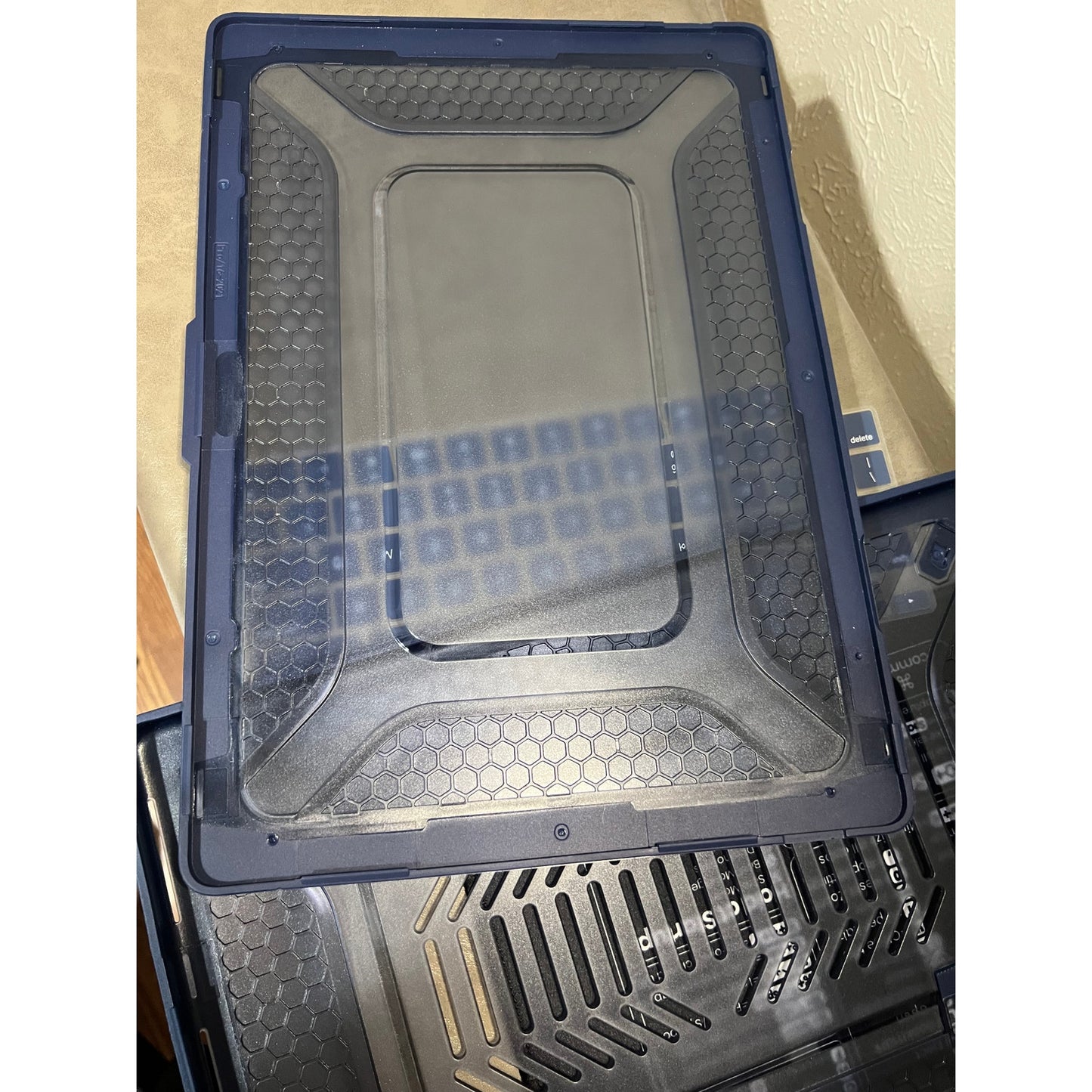SEYMAC Stock Case For MacBook Pro 16 Inch, Shock-Absorbing Protection With Folding Stand &Mouse Pad Case For MacBook Pro 16 Inch, Blue