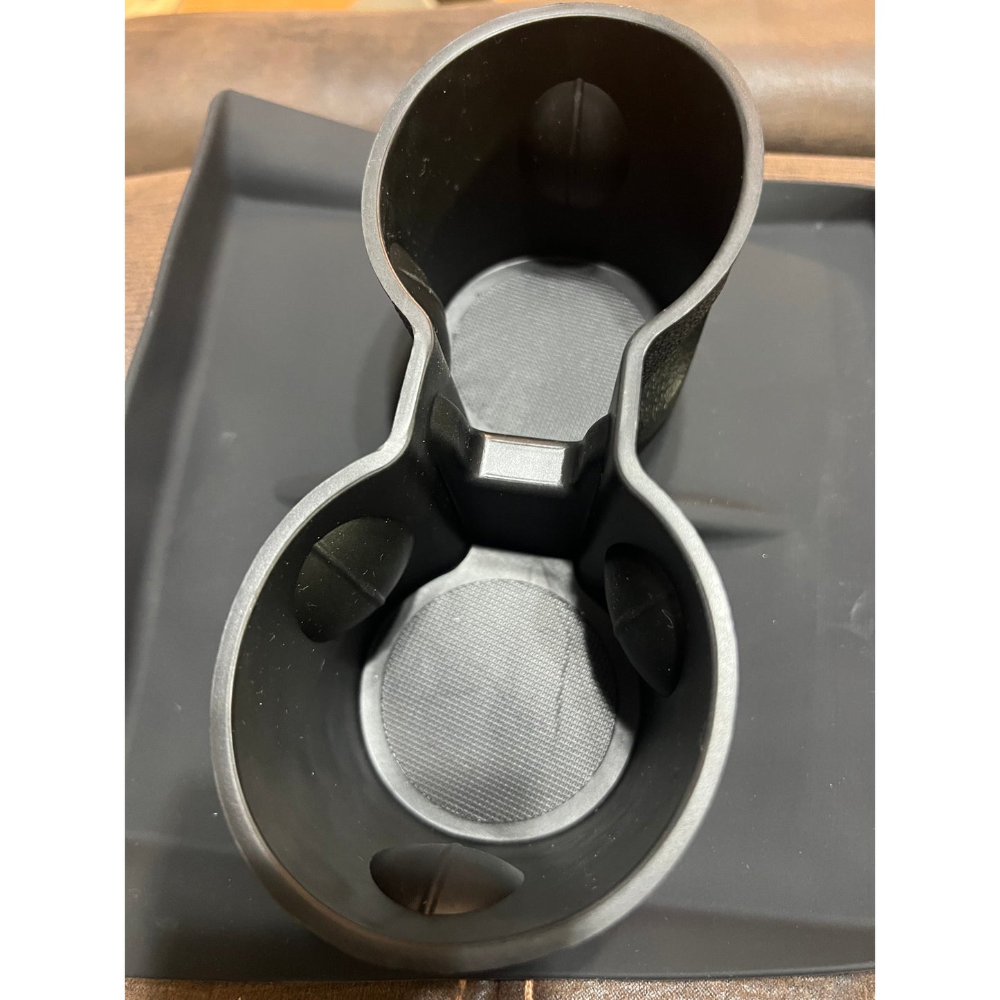 TOPABYTE 3PCS Center Console Accessories For Tesla New Model Y Juniper 2025 Model 3 Highland 2024 Cup Holder Insert, Screen Edge Protector Frame, Wireless Charger Mat Silicone, Black.