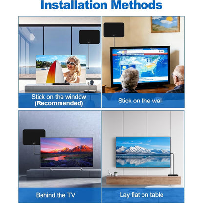TV Antenna Indoor, Digital Amplified Indoor HDTV Antenna, 1080p VHF UHF TV