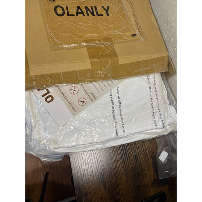 OLANLY Full Quilted Fitted Mattress Pad, Elastic Fitted Mattress Topper-White