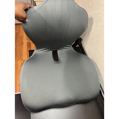 Car Seat Cushion Office Chair Cushion with Lumbar Support Pillow-GRAY