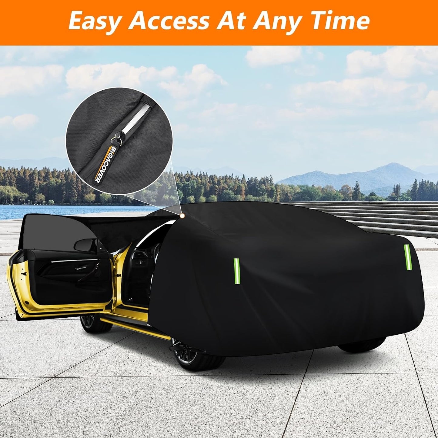 BIGACOVER Car Cover Waterproof For 2003-2009 Nissan 350Z Fairlady Z33