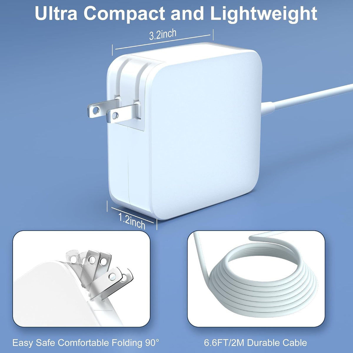 85W L-Tip Charger Compatible with Mac Book 13/15/17" Before Mid 2012 Magnetic