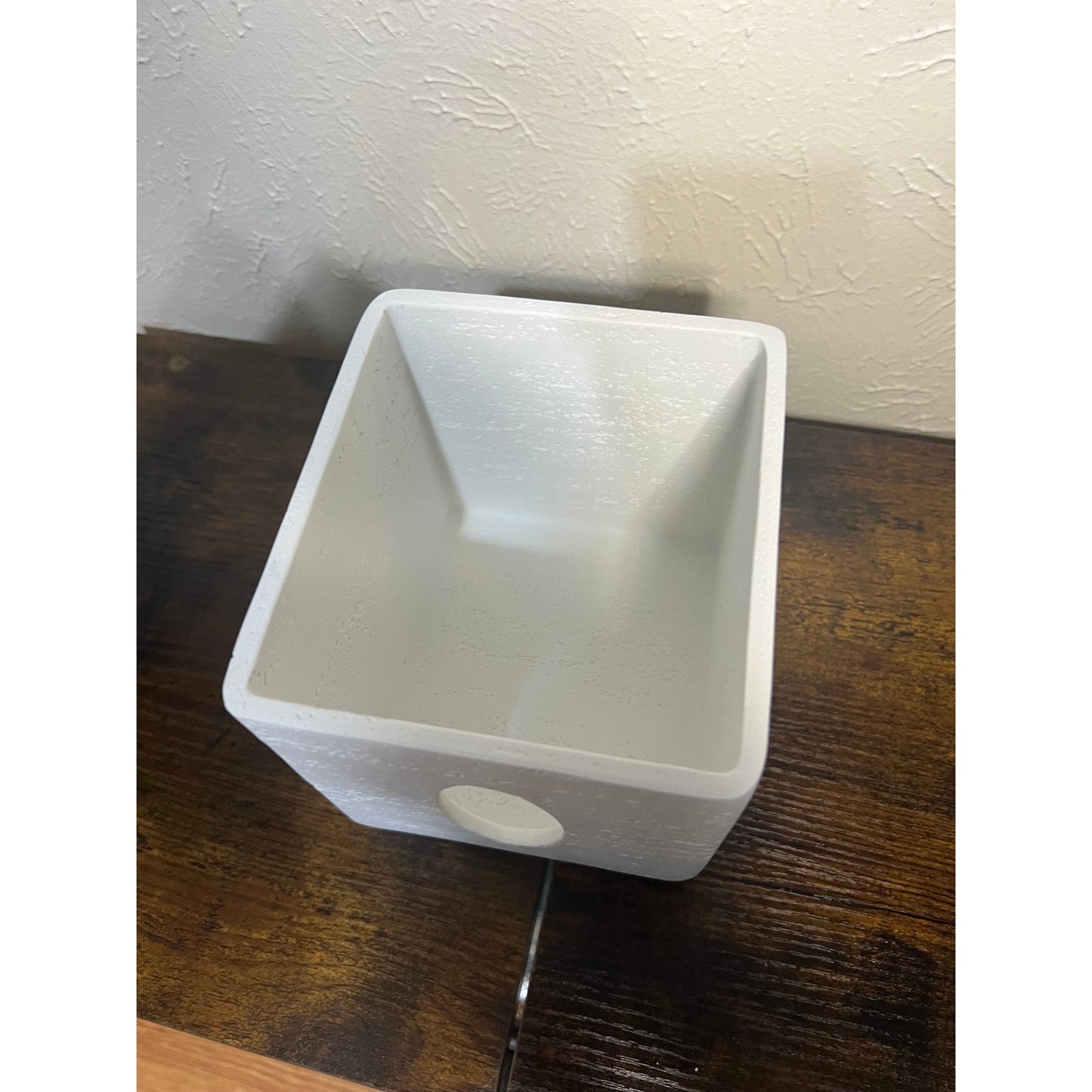 Hymmah Tray Tissue Box Cover Holder Unique Cube Design Tissue Dispenser-White