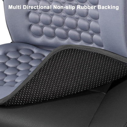 FREMONT AUTO Car Seat Cover Breathable Seat Protector- Made With Premium Polyester Fiber And Massage Magnet Bubble Cushion -Adjustable For Cars Truck SUV Vans, Airbag Compatible (Gray 1PC).
