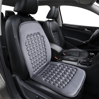 FREMONT AUTO Car Seat Cover Breathable Seat Protector- Made With Premium Polyester Fiber And Massage Magnet Bubble Cushion -Adjustable For Cars Truck SUV Vans, Airbag Compatible (Gray 1PC).