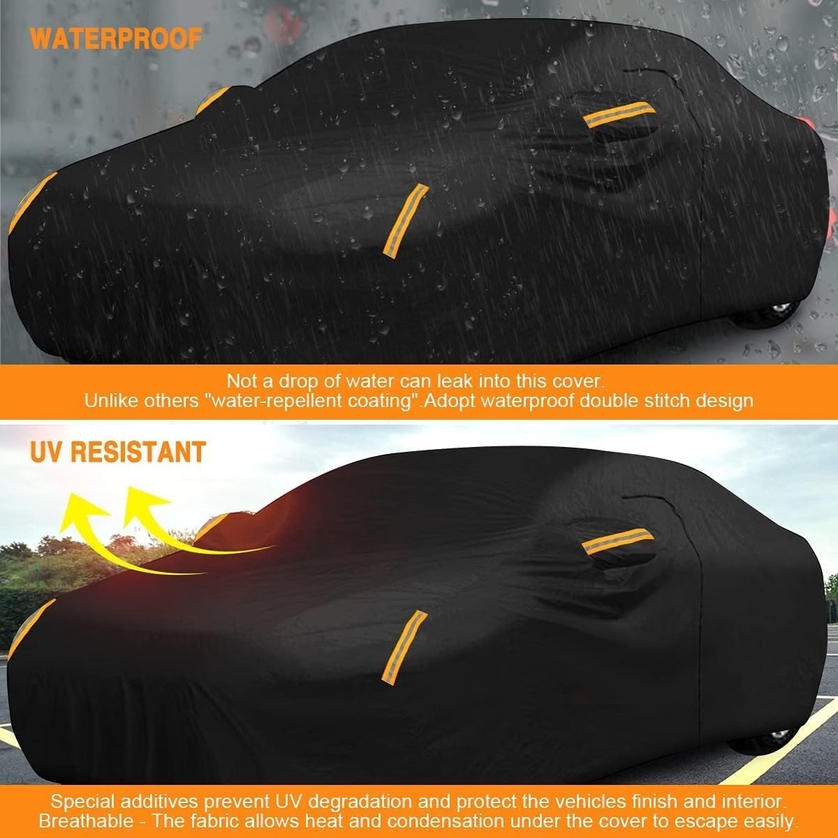 NEVERLAND Car Cover Waterproof All Weather for Sedan 183''L x 70''W x 59''H