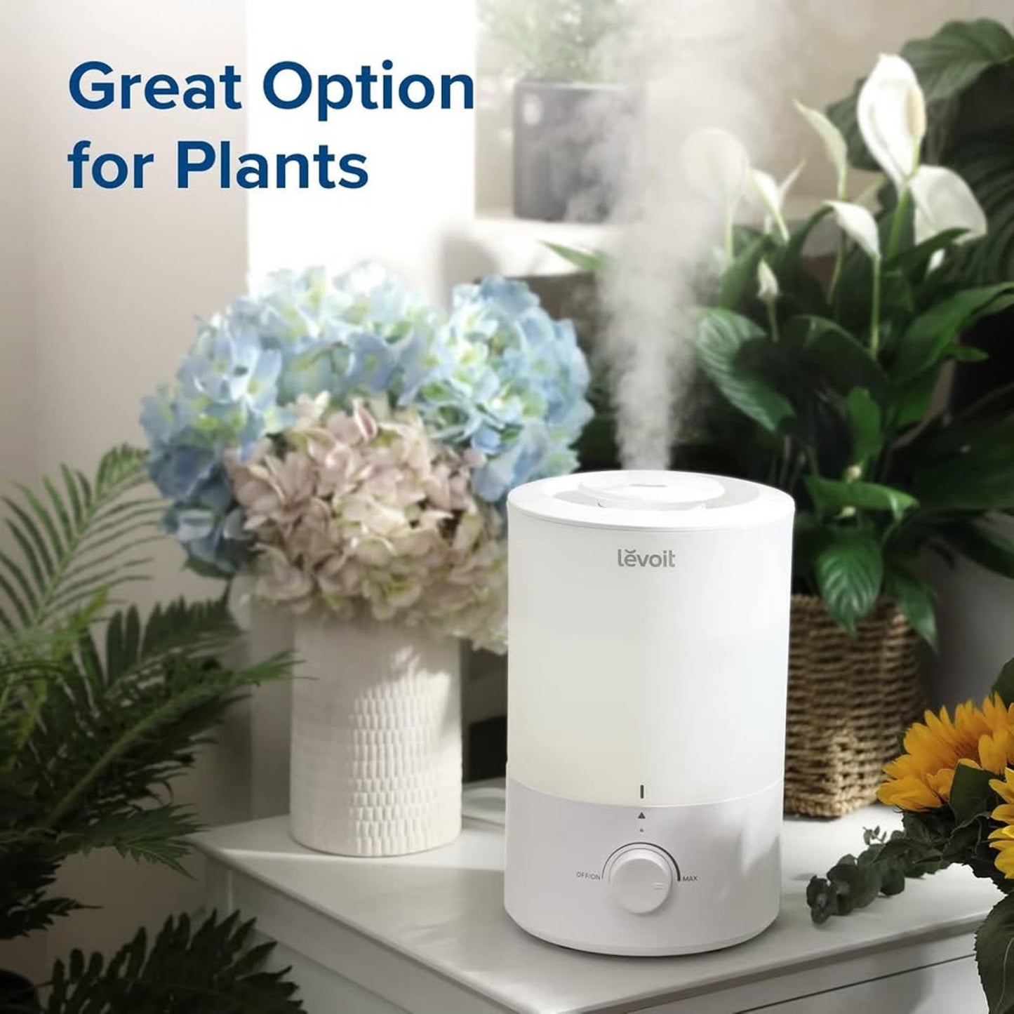 LEVOIT - Humidifiers For Bedroom - Quiet (3L Water Tank) - Cool Mist/Top Fill