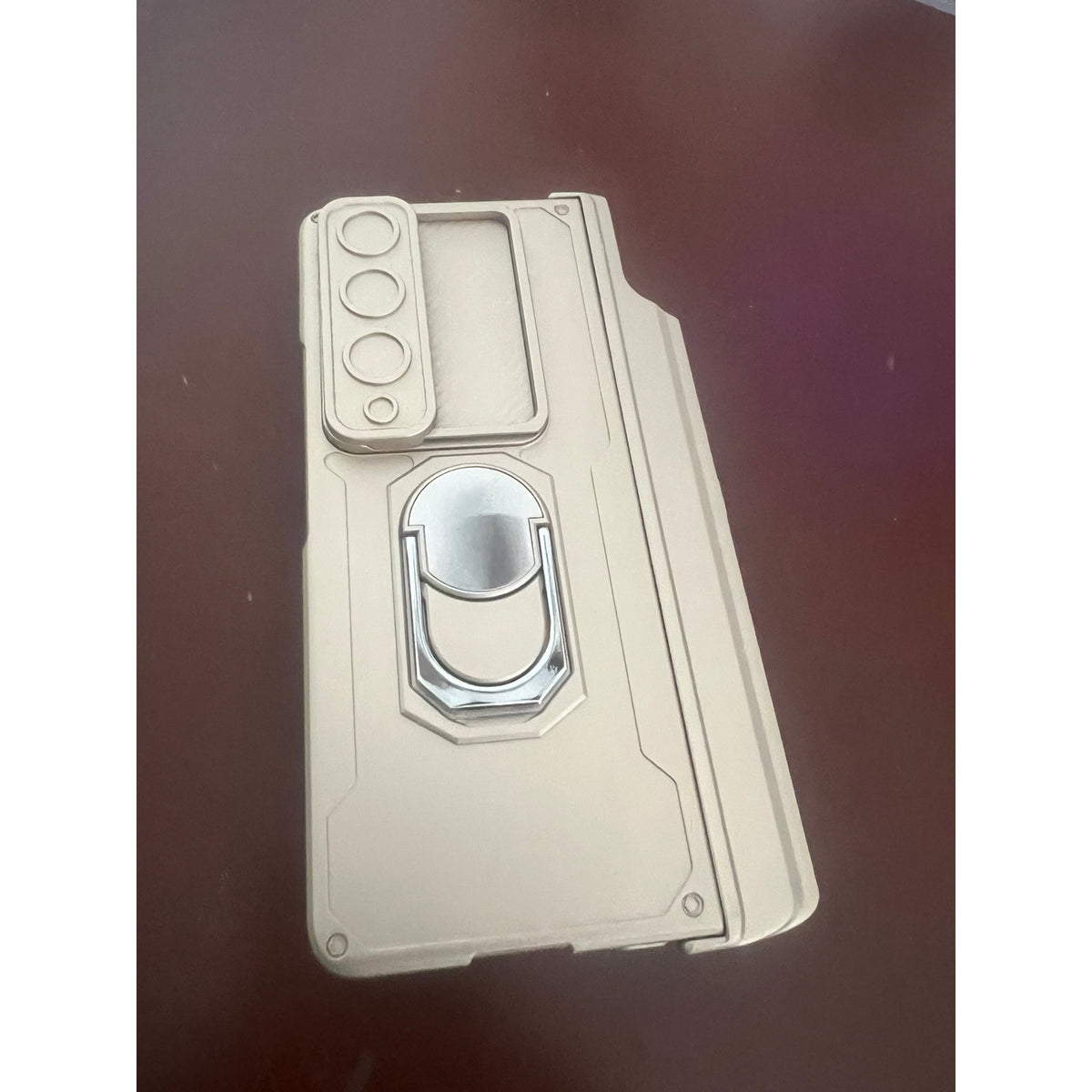 Libeagle Compatible With Samsung Galaxy Z Fold 4 Case Heavy Duty Protective-Gold