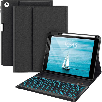 BLUTLOTUS Keyboard Case For IPad 5th/6th Generation 2017/2018, 9.7 Inch(Black)