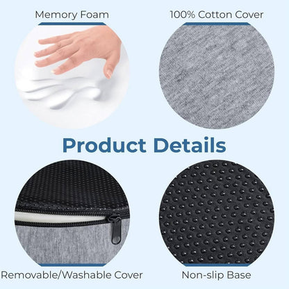 5 STARS UNITED Donut Pillow Hemorrhoid Tailbone Cushion–Large Floor Cushion,Gray