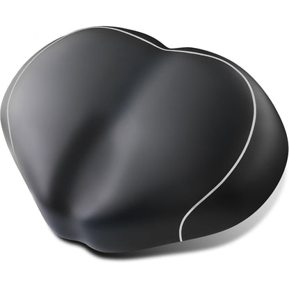 YLG Noseless Bike Seat For Men Women, Comfort Seat Cushion Compatible With Peloton, Electric Bike, Outdoor & Indoor Bikes, Wide Bicycle Saddle Replacement, Waterproof Bike Seat (Silver Noseless 10").