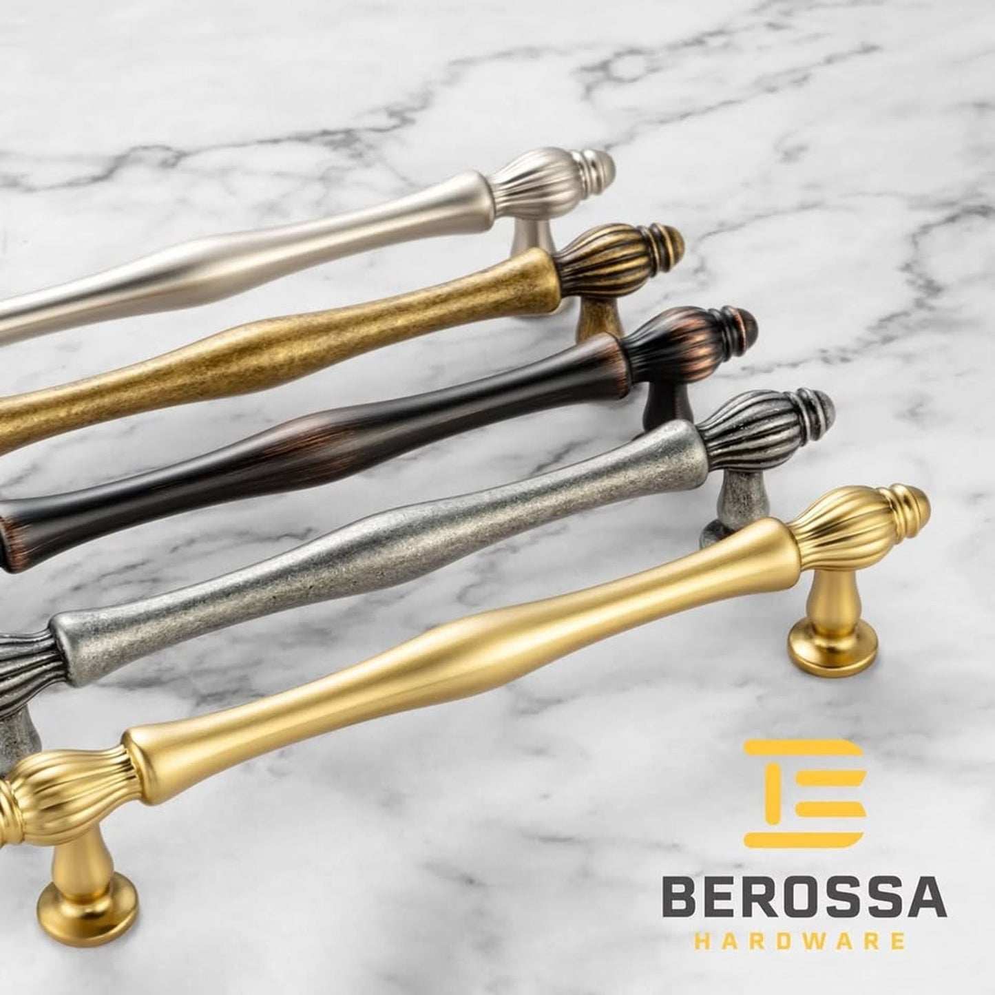 BEROSSA 9 Pack 3 Inch Brushed Gold Cabinet Pulls Gold CabinetHandle-Brushed Gold