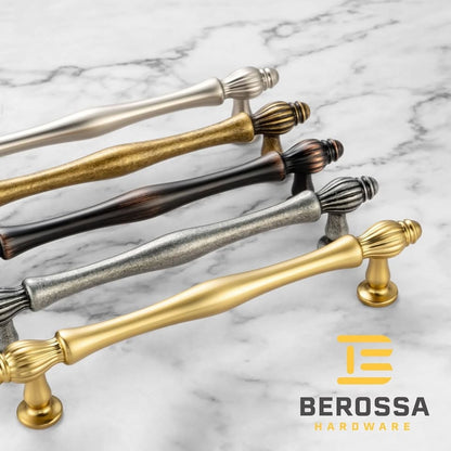 BEROSSA 9 Pack 3 Inch Brushed Gold Cabinet Pulls Gold CabinetHandle-Brushed Gold