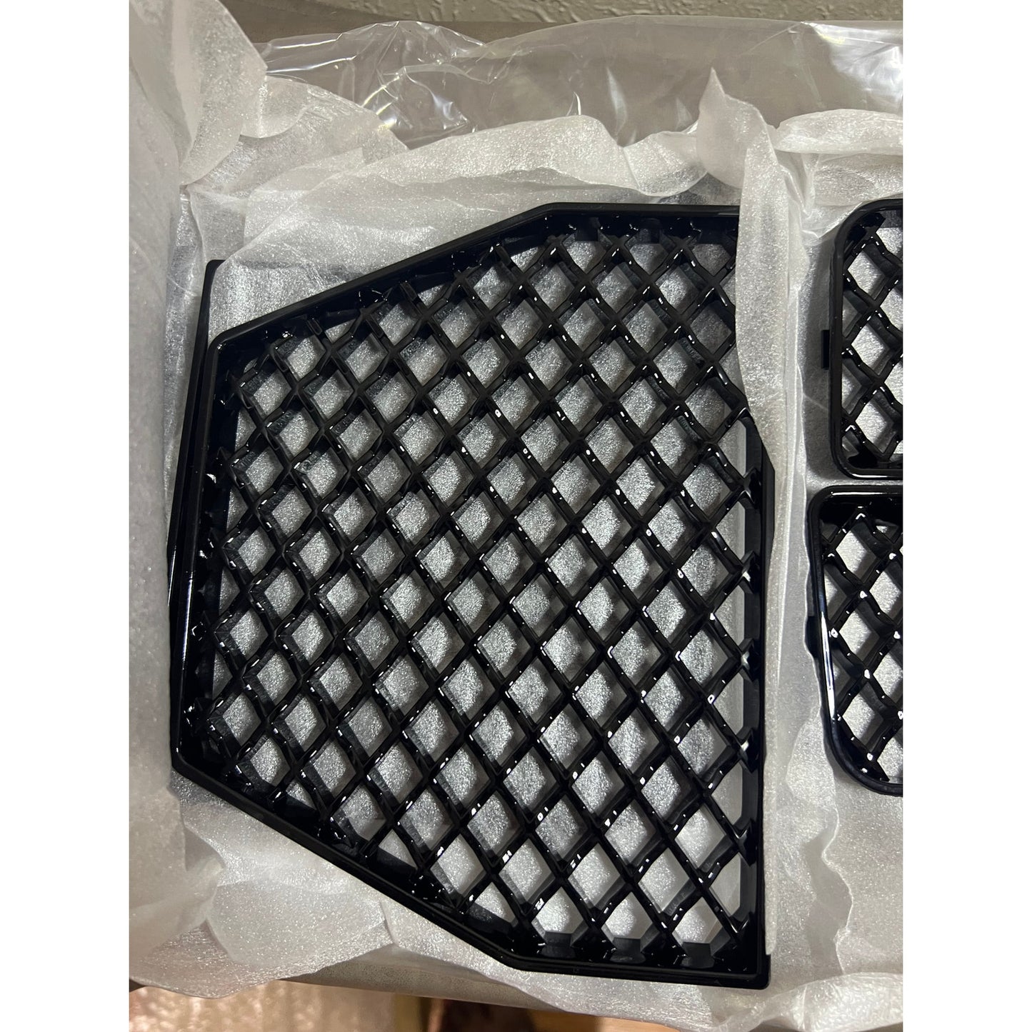 Jaronx Compatible With BMW M2 Front Bumper Lower Grille Mesh Guard(Glossy Black)