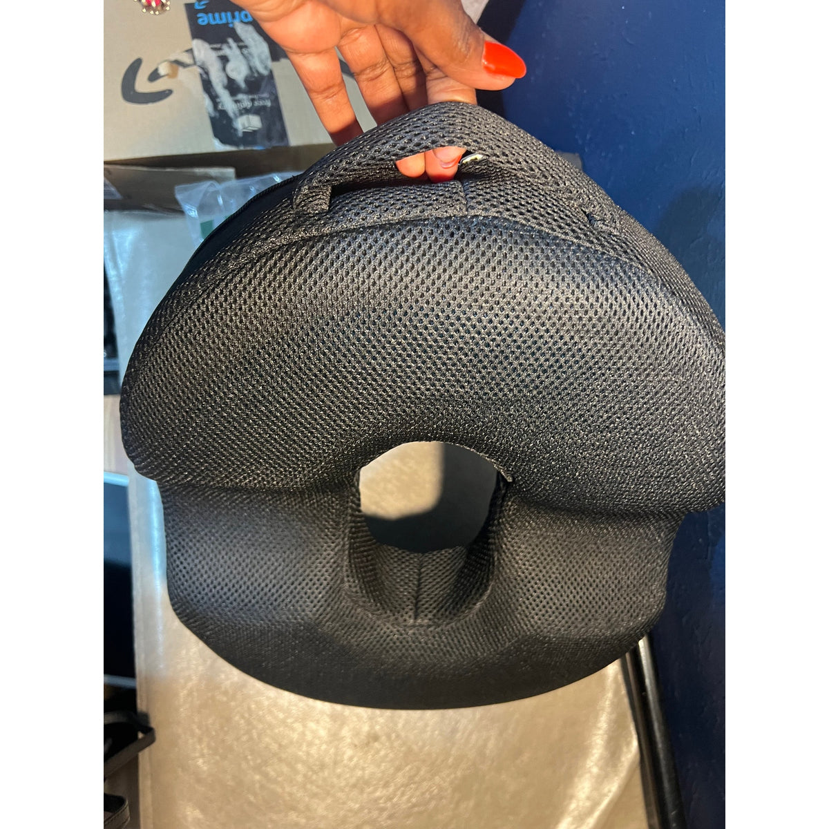 AnboCare Donut Gel Sitting Pillow-Orthopedic Memory Foam For Tailbone Pain-BLACK