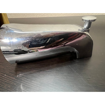 Universal Slip-On Tub Spout with Diverter, 5 in Chrome Bathtub Faucet-CHROME