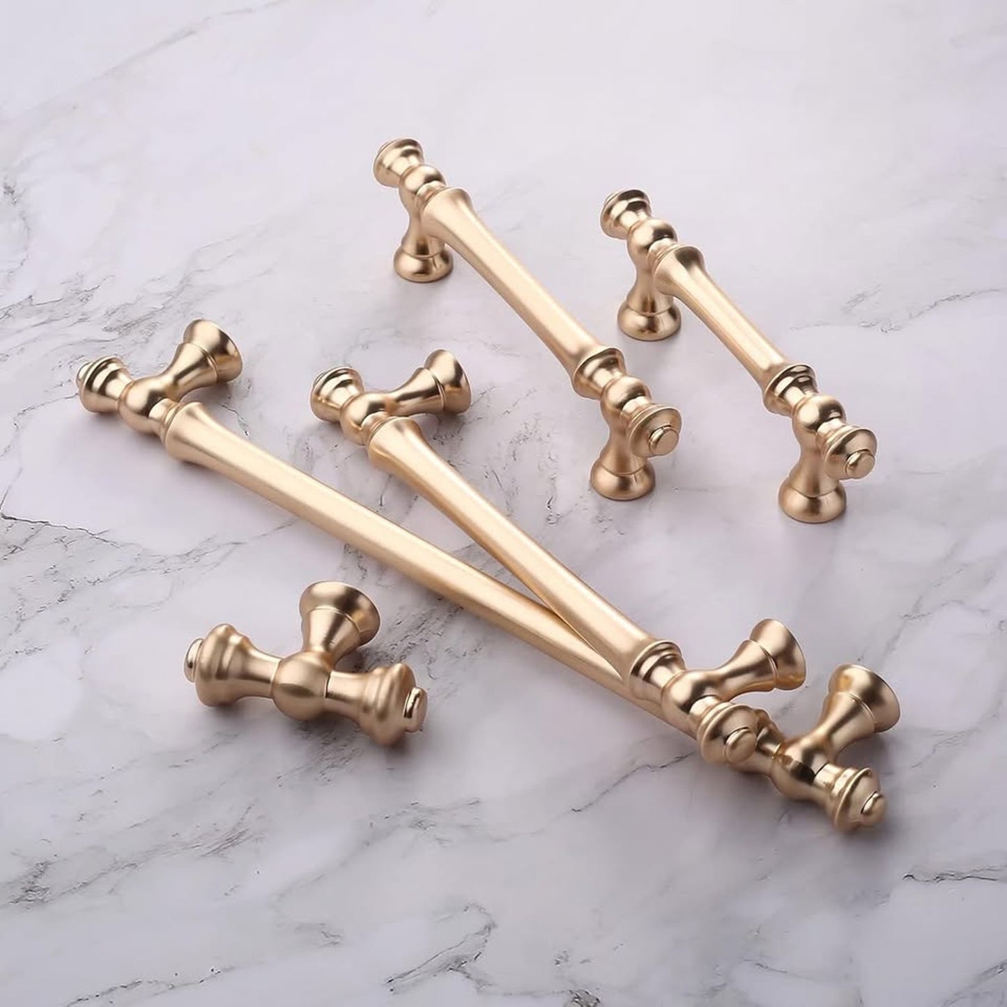 Cabinet Pulls 5 Inch(128mm) Hole Center Cabinet Hardware Gold Kitchen Cabinet Handles For Bathroom Drawer Pulls Dresser Pulls ZH0014-Gold.