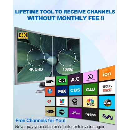 TV Antenna Indoor, Digital Amplified Indoor HDTV Antenna, 1080p VHF UHF TV