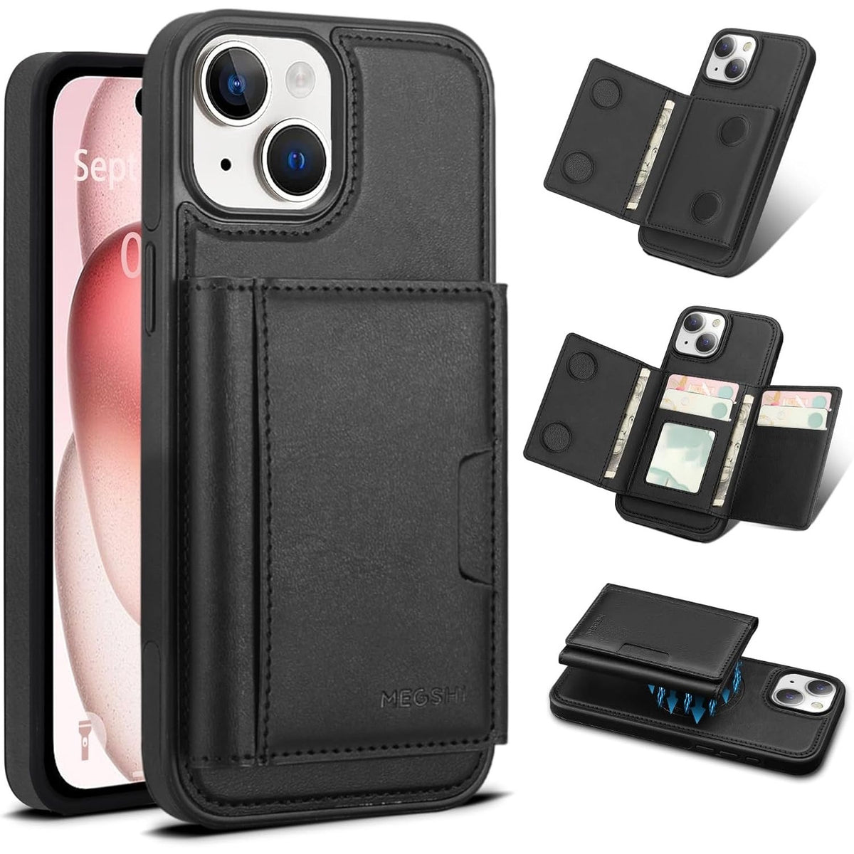 Godzoen For IPhone 14 Wallet Case, 2-In-1 Detachable Phone Case, Card HolderRFID