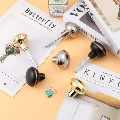 Newliplace Vintage Style Door Knob Set With Spindle, Antique Door Knob-Black 1pc
