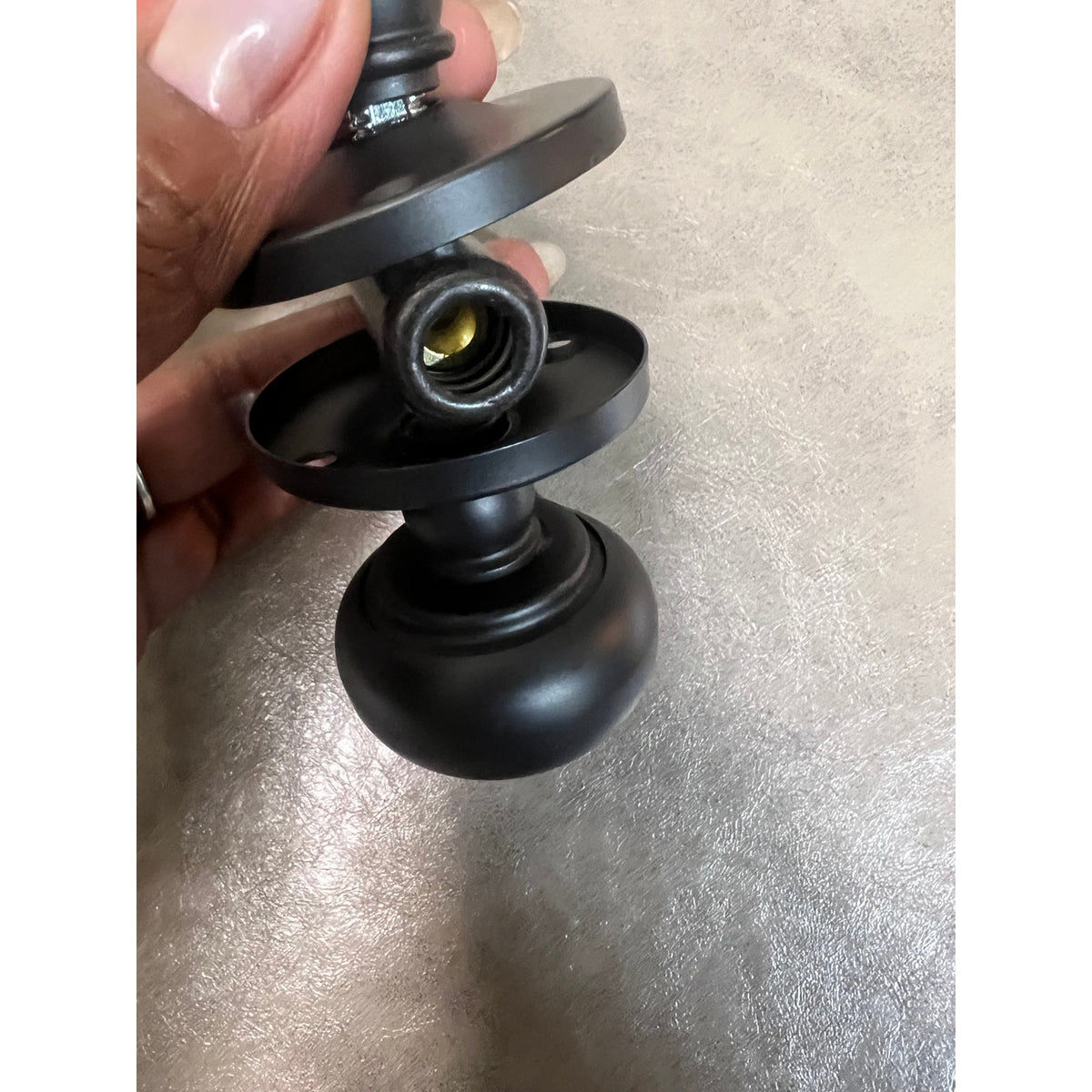 QCAA Solid Brass Storm Door Latch, Oil Rubbed Bronze US10B-1 Pack Black