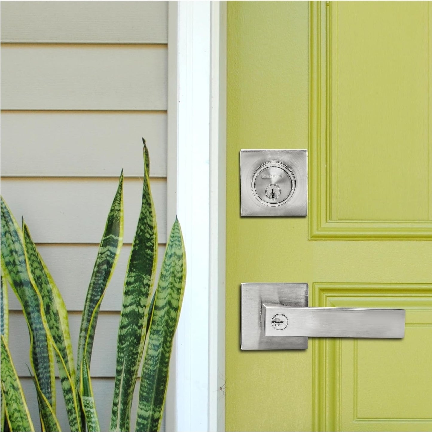 Cielsa Dawn Heavy Duty Key Lock Combination Lockset, Satin Nickel 2PACK-SET