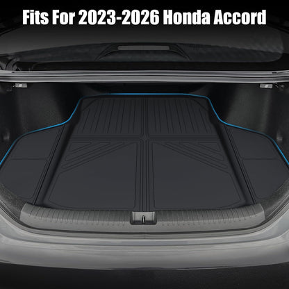 Cargo Liner For 2023 2024 2025 2026 Honda Accord (Include Hybrid) All Weather Protection TPE Rear Cargo Tray Trunk Mats For Honda Accord Interior Accessories, Odorless Anti-Slip, Black.