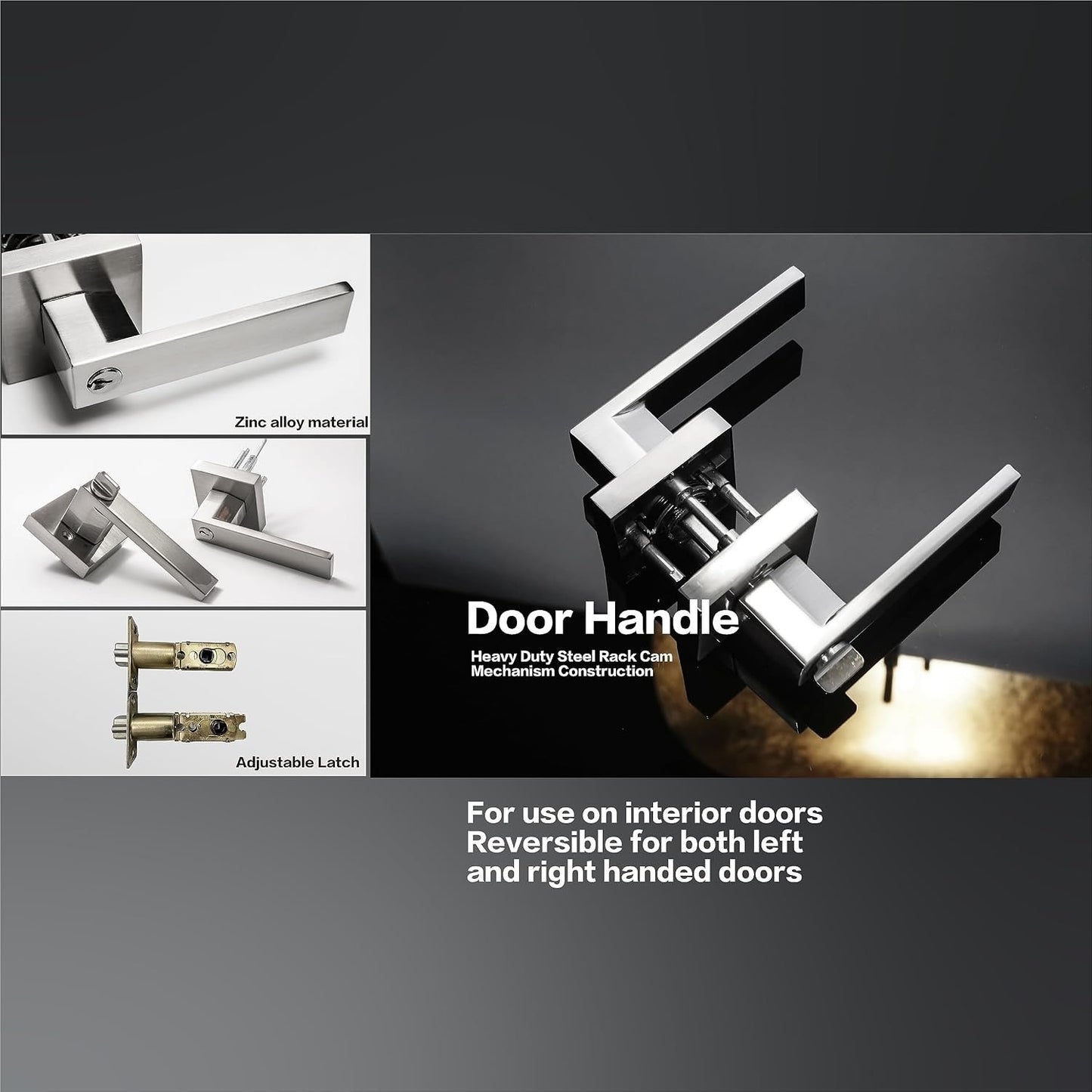 Cielsa Dawn Heavy Duty Key Lock Combination Lockset, Satin Nickel 2PACK-SET