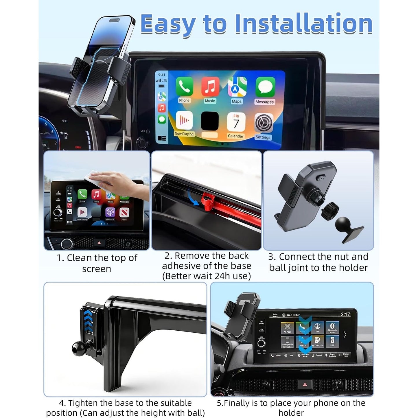PZK Car Phone Mount For 2021-2024 Chevy Tahoe/Suburban/GMC Yukon/Yukon XL