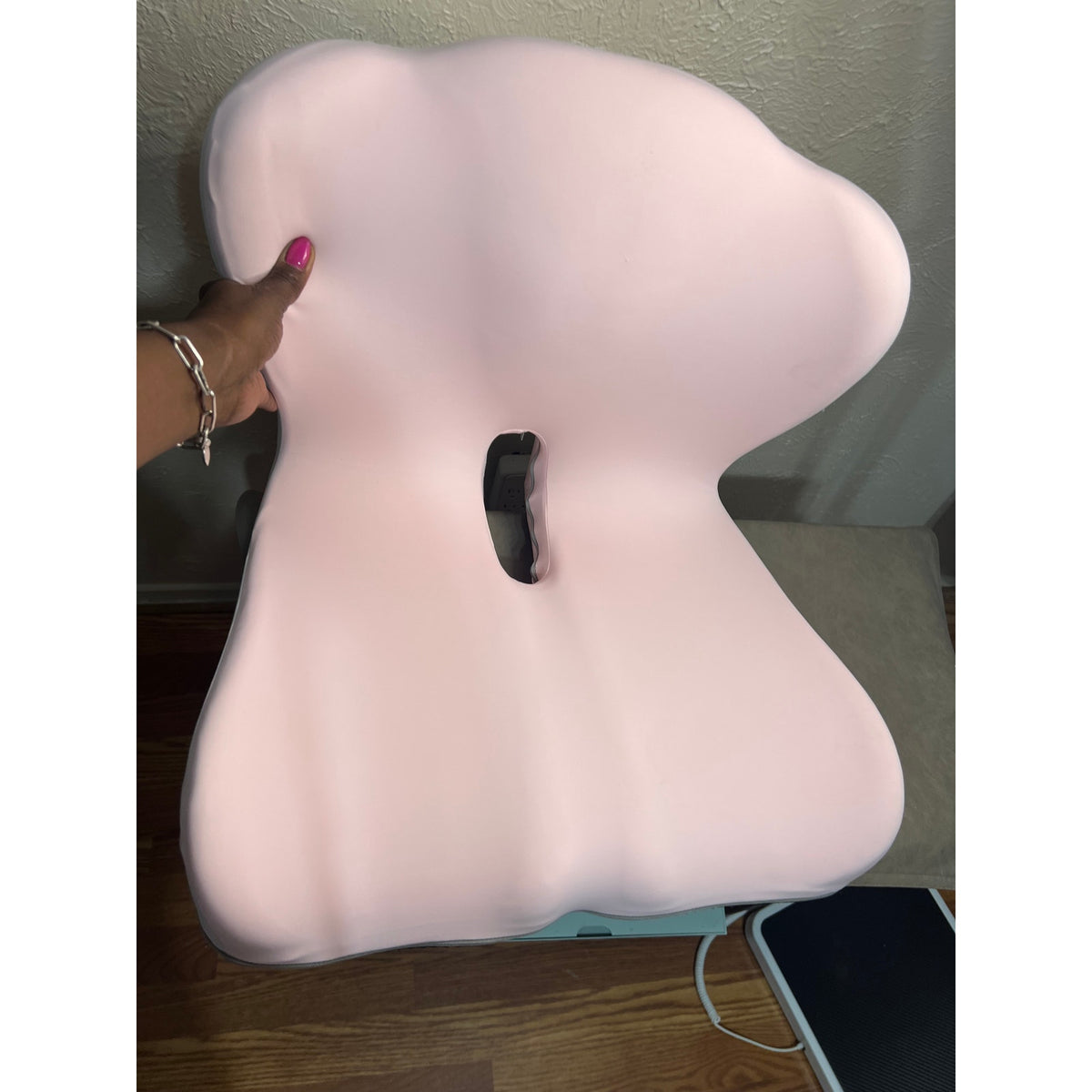 BANKQF X-Large Seat Cushion Office Chair and Car with Lumbar Support Pillow-PINK