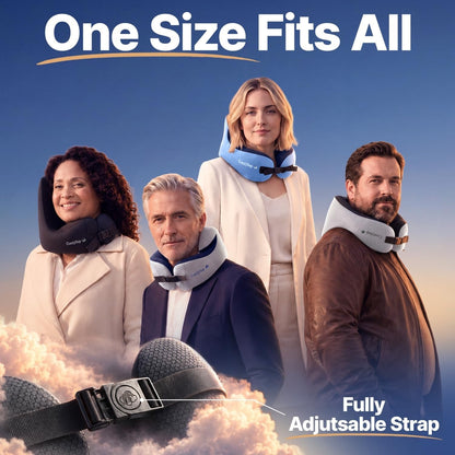 ComfyNap® Versatile Travel Neck Pillow For Airplane [Patented], 9 Positions In 3 Techniques, Plane Pillow With Pure Memory Foam, Travel Pillow With HeadRest Flight Sleep, Travel Essential - Mercury.