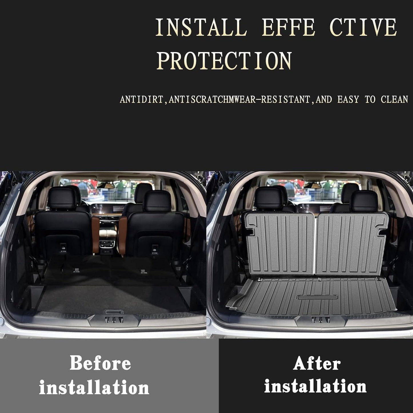 Actkill Cargo Mat & Backrest Mats Fit For 2011-2019 Ford Explorer(Only For Upper