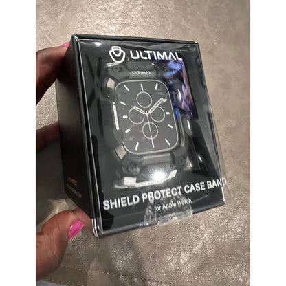 ULTIMAL Rugged Case with Band for Apple Watch Band 45mm,Compatible-45mm,White