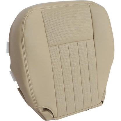 GXARTS Tan#KC Leather Driver Side Bottom Seat Cover Perforated Replacement(1pcs)