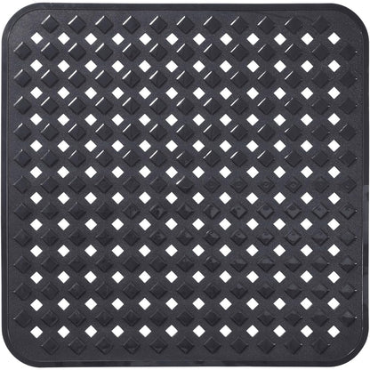 Yimobra Square Shower Mat Non Slip, Super Strong Suction Cups, 21"X21",Black