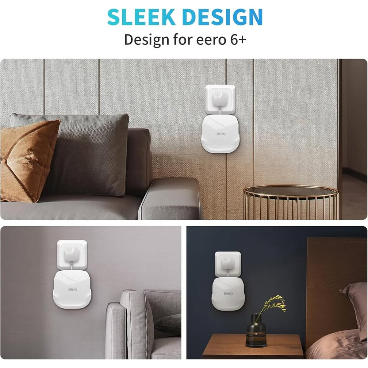 2Pack Wall Mount Holder For Eero 6 Plus 6+ And Eero 6 Router Mesh Wi-Fi System