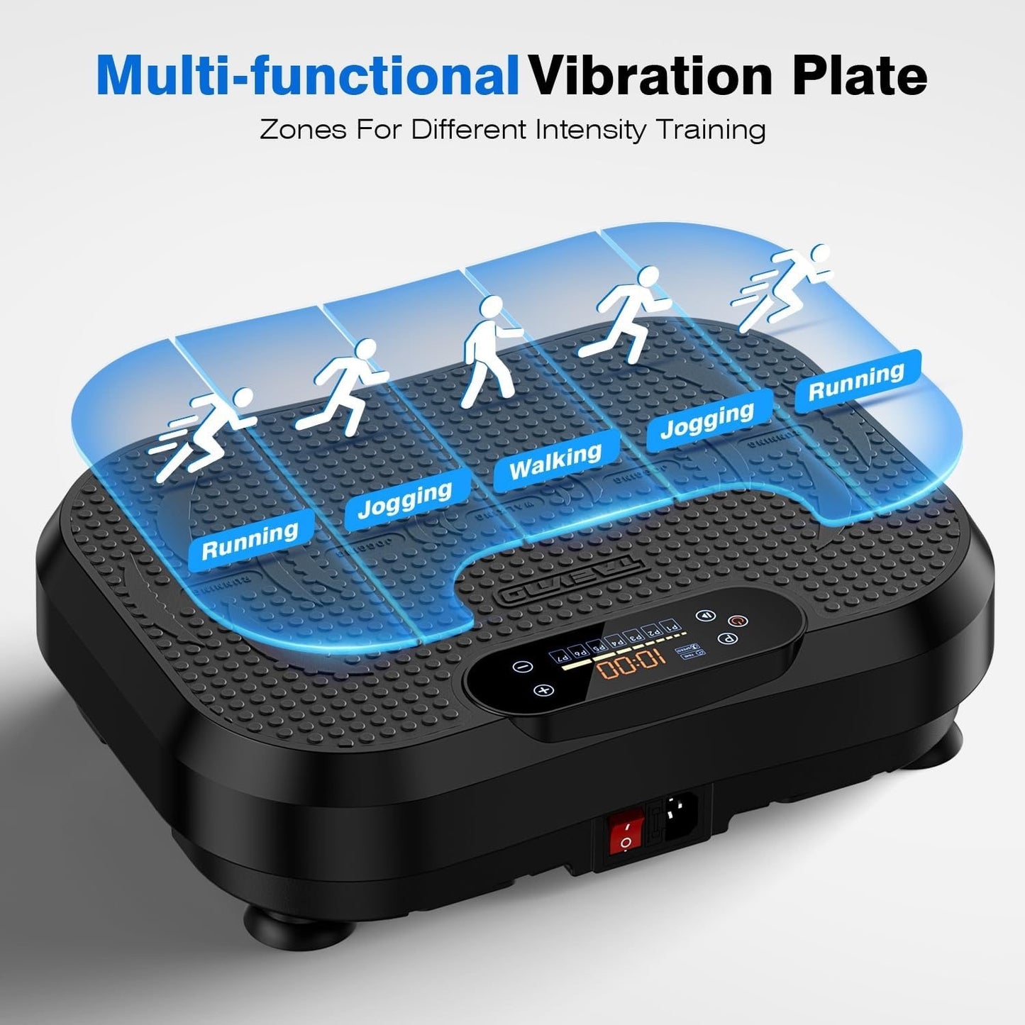 Taevno Vibration Plate Exercise Machine, 450Lbs Capacity 199 Speeds, Black