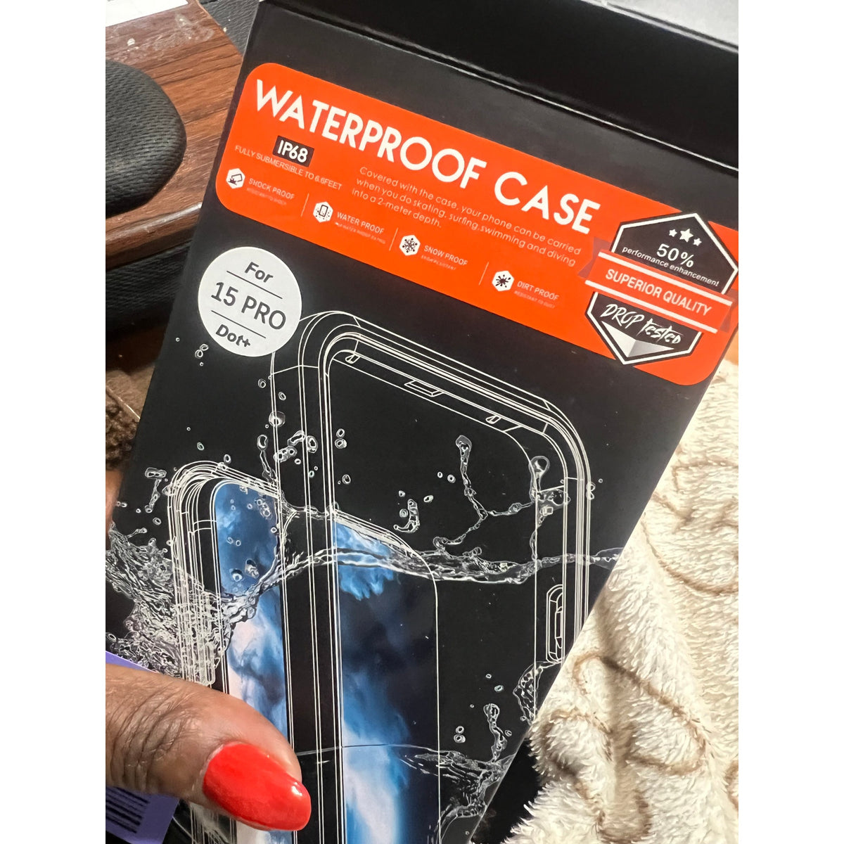 Red2Fire For IPhone 15 Pro Case Waterproof, [Built-In Screen Protector & Camera