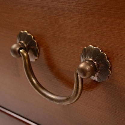 Txinmin 10 Pack Traditional Bail Cabinet Hardware Handle Pull Antique Brass