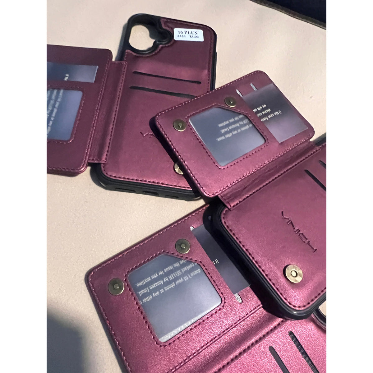 iPhone 16 Plus Phone Cases ( burgundy 3 of the same)