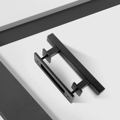 EaseLife 2 Pack 10" Sliding Barn Door Pull Handle With Flush Hardware Set